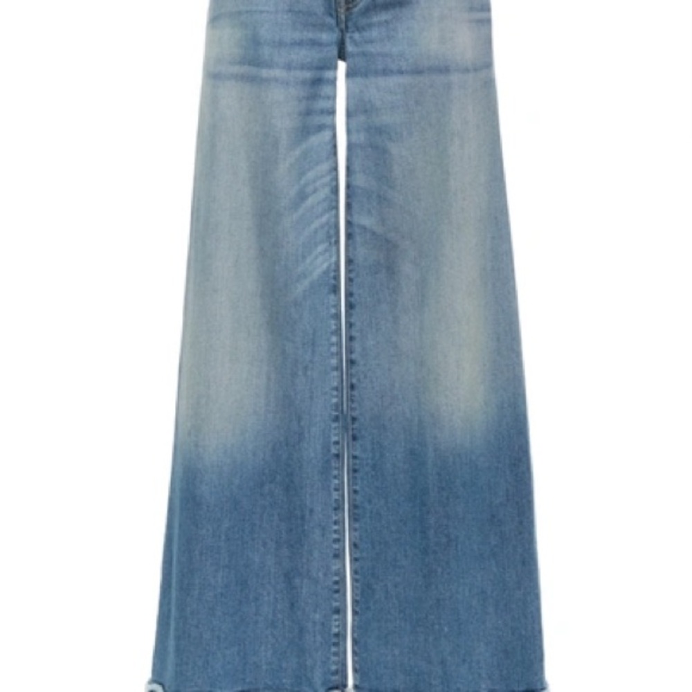 Nili Lotan Savian Blue Flare Wide Leg Jeans